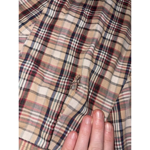 Vintage Dee Cee Rangers Shirt Mens Large Red Plaid Western Pearl Snap USA 70s - Picture 11 of 11